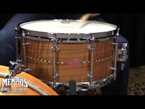 Craviotto 14 x 6.5 Custom Shop Private Reserve Curly Walnut Snare Drum