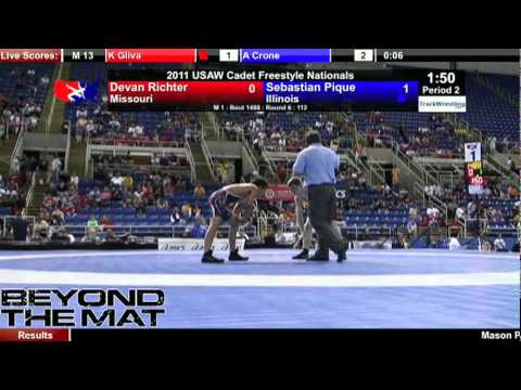 Cadet Freestyle 112 - Sebastian Pique (IL) vs. Devan Richter (MO)