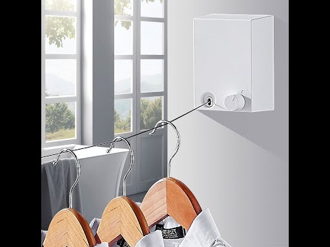FALUYI Retractable Clothesline Heavy Duty Wall Mounted Clothes Drying Laundry Line Five Colors