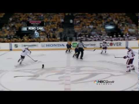 Chipchura vs Gaustad fight. Phoenix Coyotes vs Nashville Predators Game 4 5/4/12 NHL Hockey