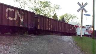 preview picture of video 'Buffalo & Pittsburgh southbound near Lanes Mills, PA May 2008'