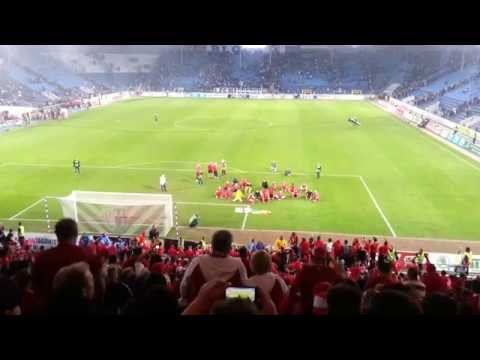 1.FC Magdeburg (1.FCM) - Hallescher FC (HFC) Ufta Uffta nach dem Sieg im Pokalhalbfinale 15.04.2015