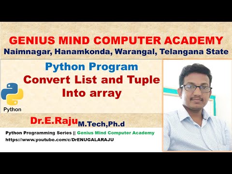 3 Python Program To Convert List And Tuple Into Array