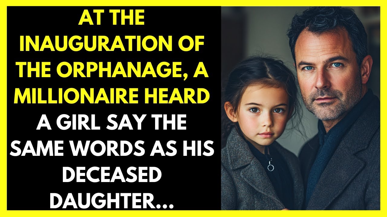 Millionaire was at the opening of an orphanage when a little girl said something that paralyzed him.
