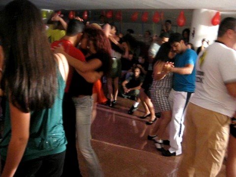 Claudio e Dayane na festa do 3° cizoub