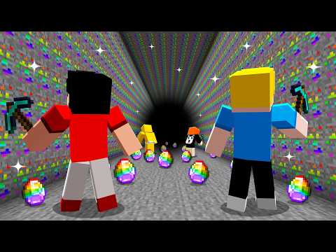 Entrei no Servidor de MINERAR pra FRENTE no Minecraft