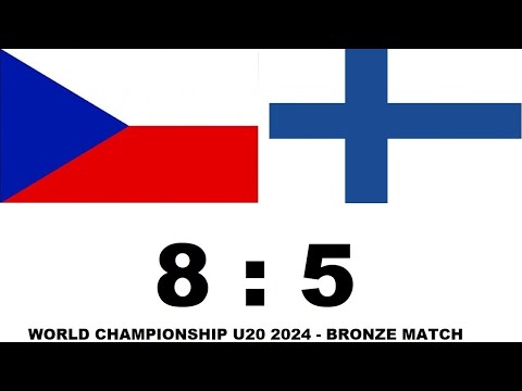 ČESKO vs. FINSKO 8:5 v zápase O BRONZ na MISTROVSTVÍ SVĚTA U20 2024 v hokeji - sestřih
