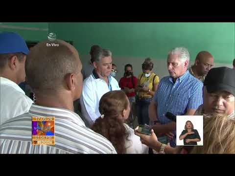 Cuba: Visita Díaz-Canel municipio Carlos Manuel de Céspedes, en Camagüey