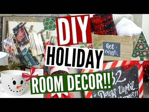 DIY HOLIDAY ROOM DECOR!! Cute & Easy Ways To Decorate Your Room!! Video