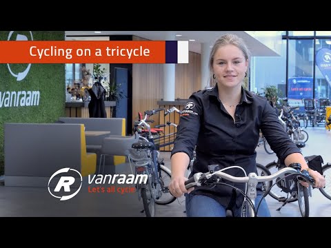 How do I cycle on a Van Raam tricycle for adults?