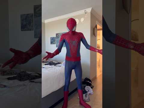 Wearing The Amazing Spider-Man 2 Replica Suit #shorts #spiderman #spideycosplay #spidermancosplay