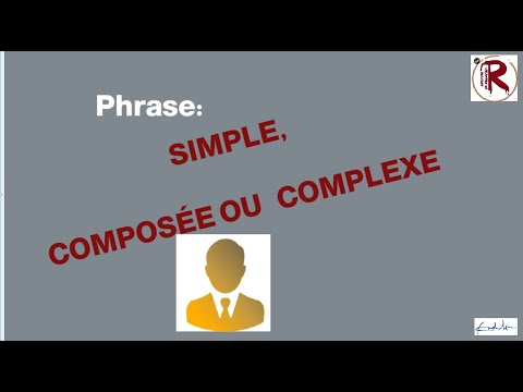 phrase simple, phrase composée et phrase complexe