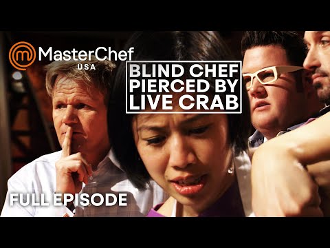 Christine Ha Pierced By Live Crab in MasterChef USA | S03 E06 | Full Episode | MasterChef World