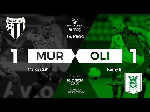 34.krog: Mura - Olimpija 1:1 ; Prva liga Telekom Slovenije 2019/2020