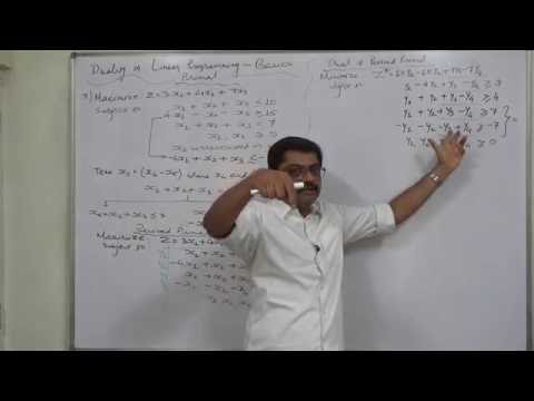 Duality 7 Duality of an LPP with equality, mixed constraints and a variable unrestricted in sign