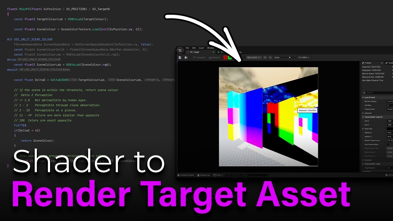 Pixel/Compute Shader to Render Target Asset - UE5 C++ Tutorial