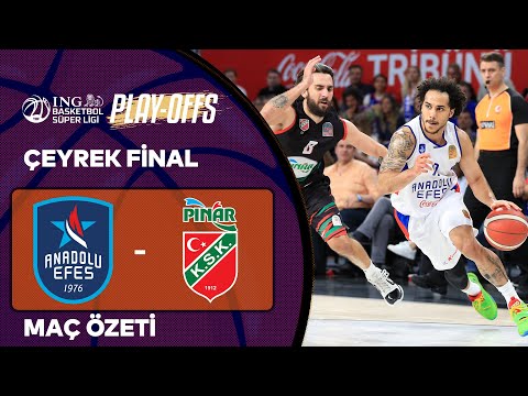 Anadolu Efes-Pınar Karşıyaka Play-Off çeyrek final serisi 3.maç özeti