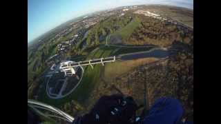 preview picture of video 'Paramotoring Over the Falkirk Wheel, Scotland'