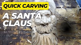 Santa Claus woodcarving.