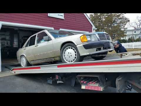 Junkyard Find Mercedes-Benz 190E 2.3-16 Cosworth leaving the garage