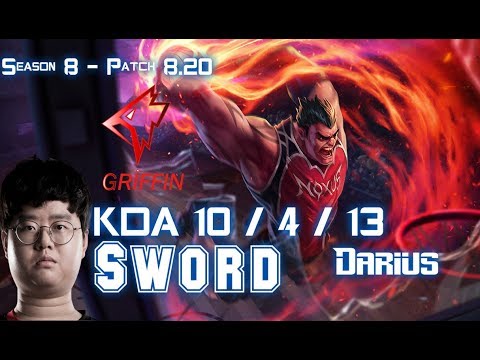 GRF Sword DARIUS vs RENEKTON Top - Patch 8.20 KR Ranked