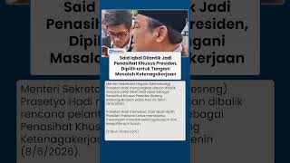 Prabowo Tunjuk Said Iqbal sebagai Penasihat Khusus Presiden, Fokus pada Isu Buruh & Ketenagakerjaan