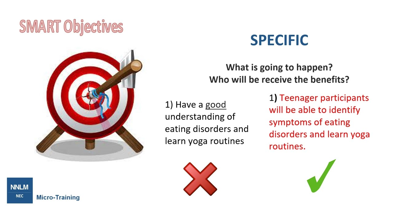 Developing SMART Objectives English