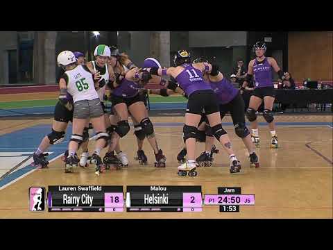 2018 WFTDA Playoffs - A Coruña Game 6: Rainy City Roller Derby v Helsinki Roller Derby