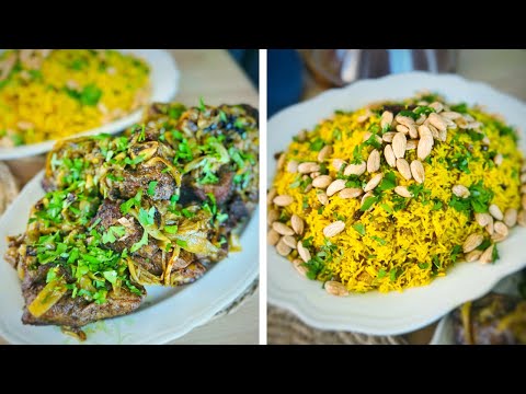 Roasted Lamb Shoulder, Saffron, Raisins and Almonds