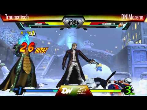 [UMVC3] Traumatisch (X-23/Dorm/Wes) vs DN|Moren (Wes/Ver/Task) - Winners bracket DF7