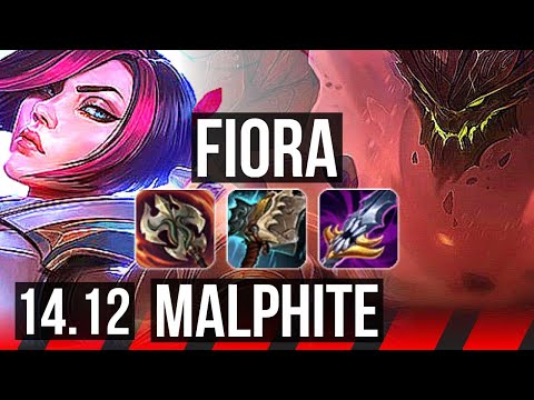 FIORA vs MALPHITE (TOP) | 70% winrate, Dominating | EUW Diamond | 14.12