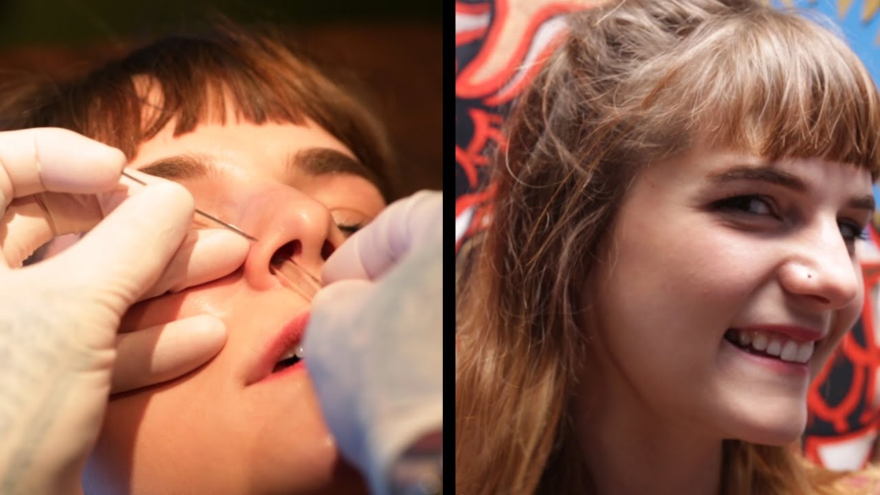 People Get Facial Piercings For The First Time