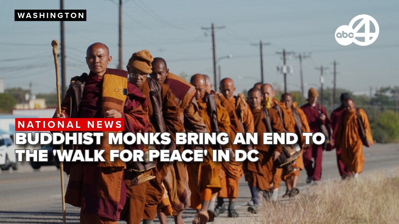 LIVE: Buddhist monks finish 2,300-mile 'Walk for Peace' in Washington, D.C.