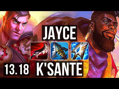 JAYCE vs K'SANTE (TOP) | 7 solo kills, 2.0M mastery, 900+ games, Legendary | NA Master | 13.18