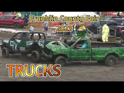 Franklin (Ma) County Fair 2023 TRUCKS Demolition Derby 4k UHD