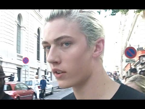 Lucky Blue Smith Model @ Paris Fashion Week 27 june 2015 show Balmain