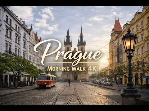 Prague Morning Walk 4K 🇨🇿 | From Strossmayer Square to Kampa Island (Cinematic Walk)