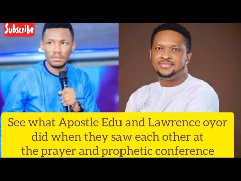 See what Apostle Edu and Lawrence oyor did when they saw each other at the prayer and prophetic