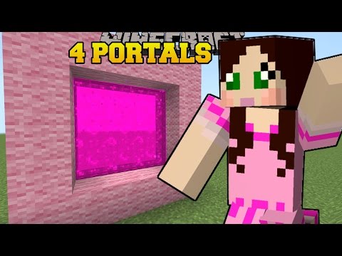 Minecraft: 4 MORE PORTALS! - THE 8 PORTALS - Custom Map [2]