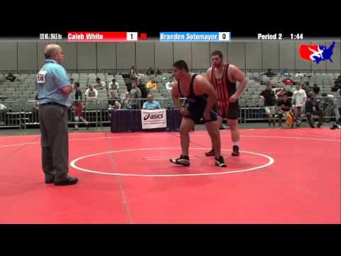 Caleb White vs. Brandon Sotomayor at 2013 Junior Nationals - FILA - FS