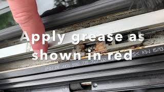 Automotive sunroof care and maintenance.