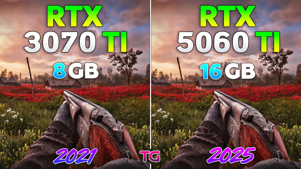 RTX 3070 Ti vs RTX 5060 Ti - Test in 10 Games