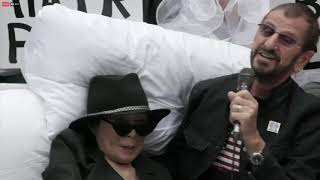Yoko and Ringo re-create &#39;bed-in&#39; protest