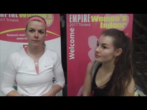 Tereza Švecová a Alica Rusová po výhře v 1. kole čtyřhry na ITF v Trnavě