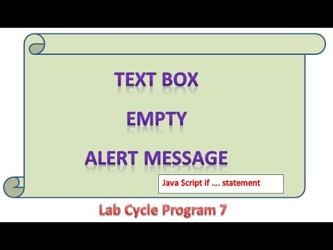Javascript Text Box Empty Alert