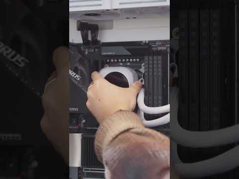 its really that easy to install the LCD on an iCUE LINK AIO #corsair #pcbuild #aio