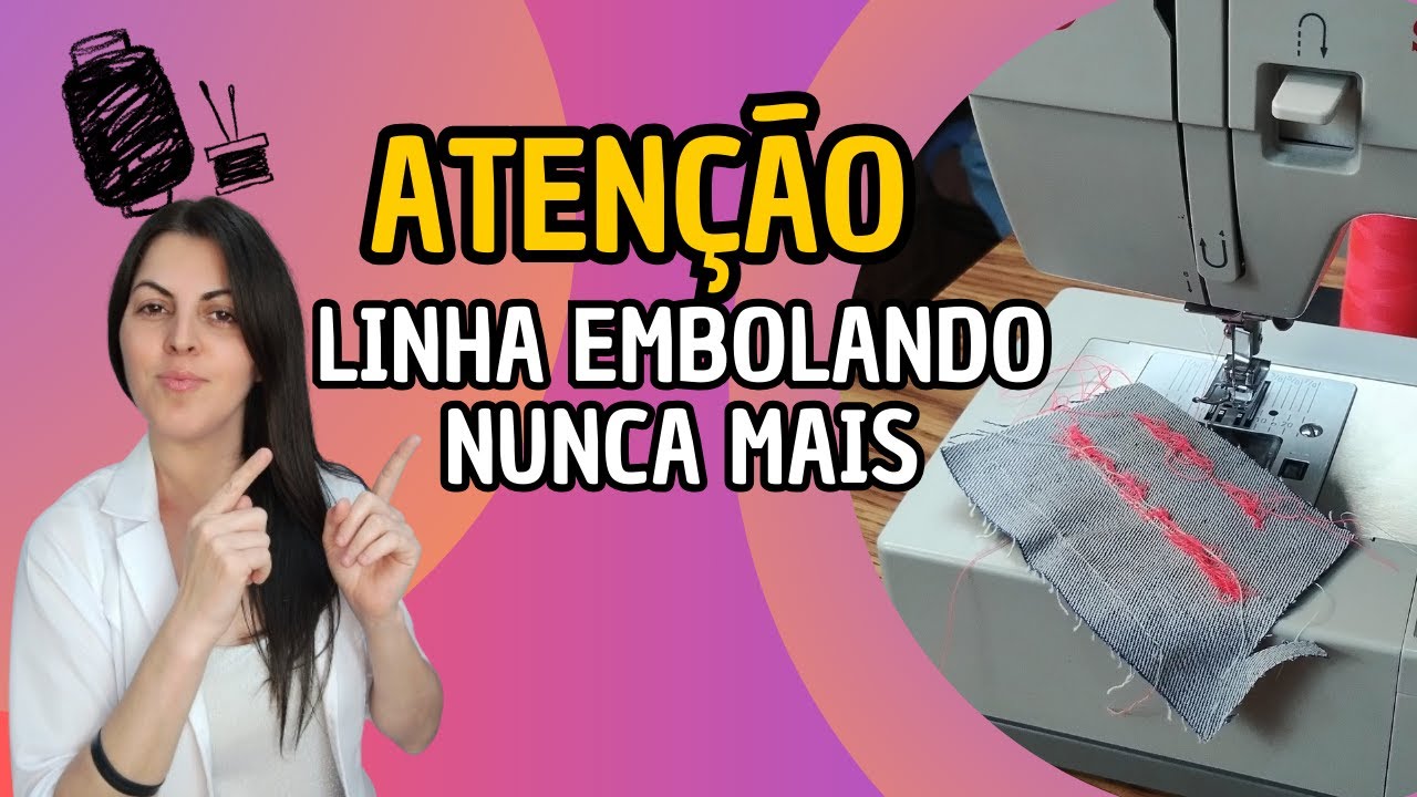 LINHA EMBOLANDO EMBAIXO DO TECIDO Como regular o ponto da maquina de costura