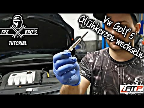 Vw Golf V (5) Plus | 1.9 TDI *BKC* | Glühkerzen wechseln | Anleitung | Drehmomentwerte | Glow Plugs