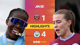 Champions Fire FOUR Goals In Victory Parade | West Ham v Manchester City | WSL | BBC Sport