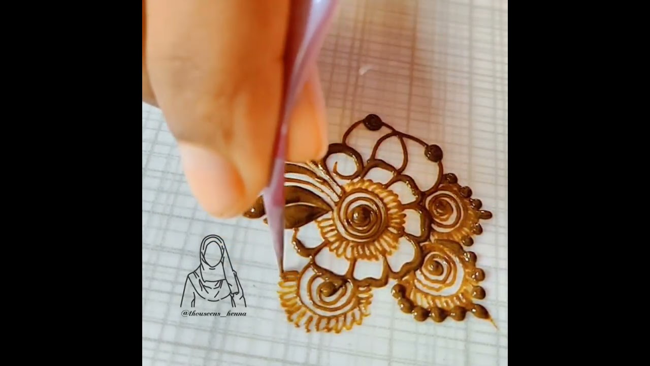 Simple quick henna practice tutorial by thouseens henna Videos